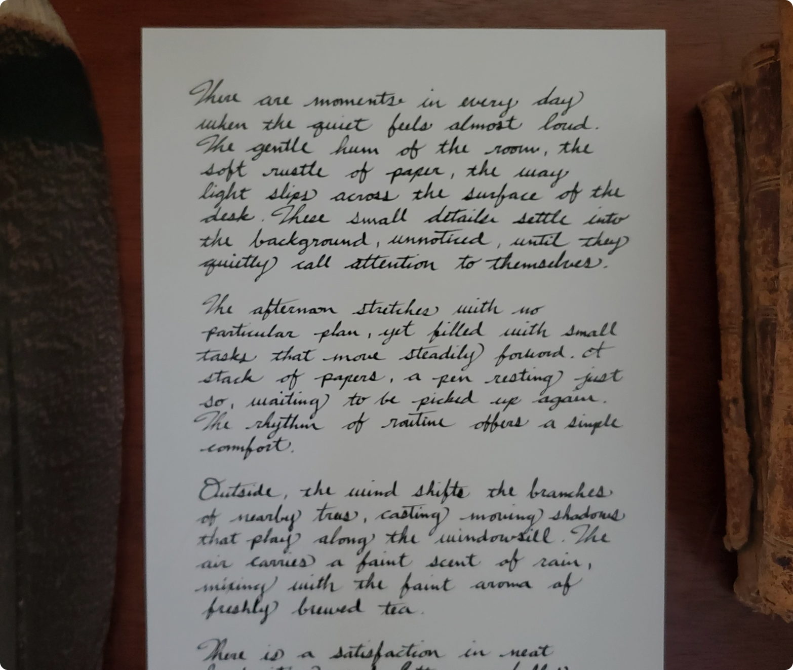 Handwritten penpal letter in cursive black ink