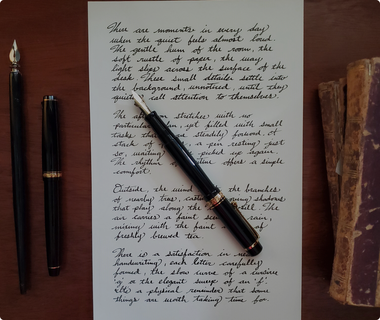 Handwritten penpal letter in cursive black ink