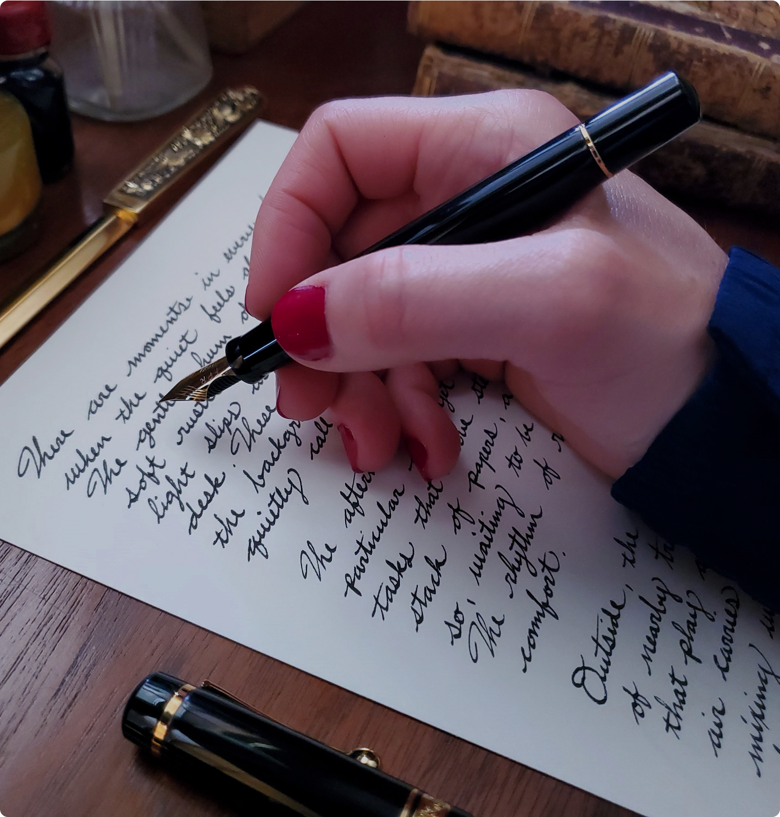 Handwritten secret admirer letter in cursive black ink
